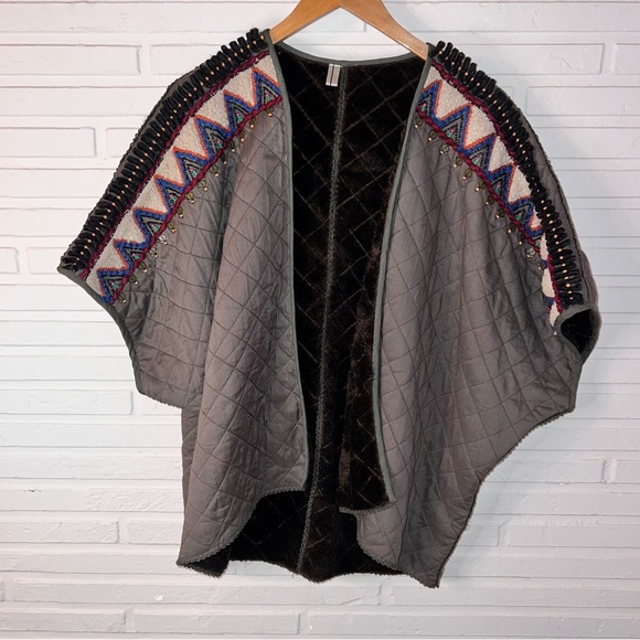 Anthropologie Blank London Army Green Beaded Quilted Kerviona Jacket - Picture 6 of 10